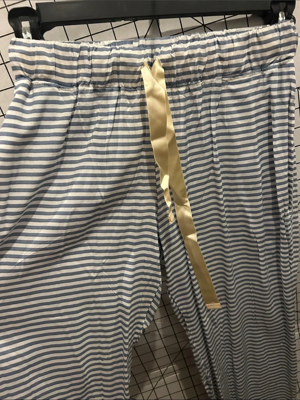 vie de rêve Striped Lounge Pants in Light Blue and White